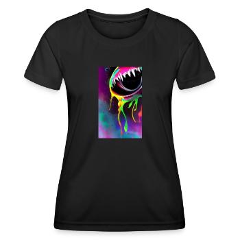 Extraterrestre | OVNI | Vaisseau spatial | PAU | étranger - T-shirt sport Femme - noir - Devant - AI Model Female 172 light (172cm)