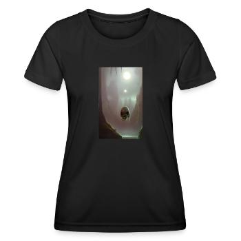 Alien | UFO | Spaceship | UAP | alien - Women's Functional T-Shirt - black - Front - AI Model Female 172 light (172cm)