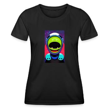 Alien | UFO | Raumschiff | UAP | außerirdische - Frauen Funktions-T-Shirt - Schwarz - Vorne - AI Model Female 172 light (172cm)