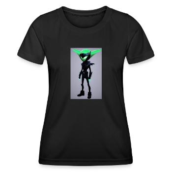 Extraterrestre | OVNI | Vaisseau spatial | PAU | étranger - T-shirt sport Femme - noir - Devant - AI Model Female 172 light (172cm)