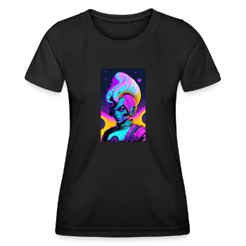 Alien | UFO | Spaceship | UAP | alien - Women's Functional T-Shirt - black - Front - AI Model Female 172 light (172cm)