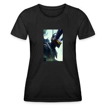 Alien | UFO | Raumschiff | UAP | außerirdische - Frauen Funktions-T-Shirt - Schwarz - Vorne - AI Model Female 172 light (172cm)