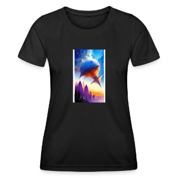 Extraterrestre | OVNI | Vaisseau spatial | PAU | étranger - T-shirt sport Femme - noir - Devant - AI Model Female 172 light (172cm)