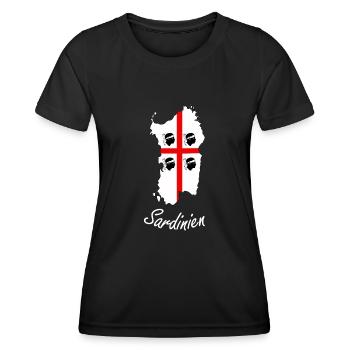 Sardaigne I Sardaigne - T-shirt sport Femme - noir - Devant - AI Model Female 172 light (172cm)