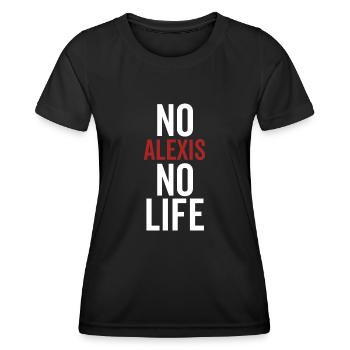 Pas d’Alexis, pas de vie - T-shirt sport Femme - noir - Devant - AI Model Female 172 light (172cm)