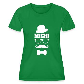 Cadeau pour Michi - T-shirt sport Femme - vert - Devant - AI Model Female 172 dark (172cm)