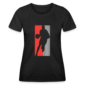 Basketball Basketballer - Frauen Funktions-T-Shirt - Schwarz - Vorne - AI Model Female 172 light (172cm)