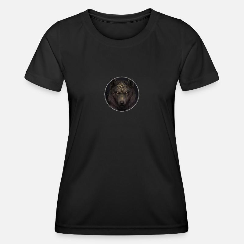 wolf - Women's Functional T-Shirt - black