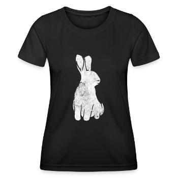 Lapin lapin lapin - T-shirt sport Femme - noir - Devant - AI Model Female 172 light (172cm)