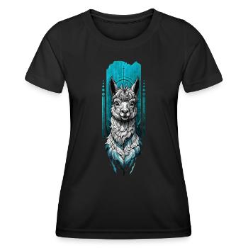 Adorable Lama - Women's Functional T-Shirt - black - Front - AI Model Female 172 light (172cm)