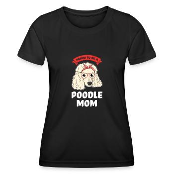 Pudel Pudel Mama Pudel Geschenk - Frauen Funktions-T-Shirt - Schwarz - Vorne - AI Model Female 172 light (172cm)