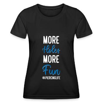 Piercing Schmerz Tattoo - Frauen Funktions-T-Shirt - Schwarz - Vorne - AI Model Female 172 light (172cm)