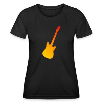 Guitare Guitare Guitare Guitare Femme Guitare Joue - T-shirt sport Femme - noir - Devant - AI Model Female 172 light (172cm)