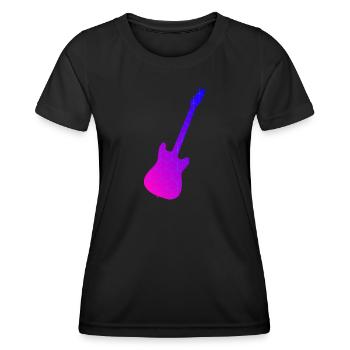 Guitariste Guitariste Hommes Guitariste Femmes - T-shirt sport Femme - noir - Devant - AI Model Female 172 light (172cm)