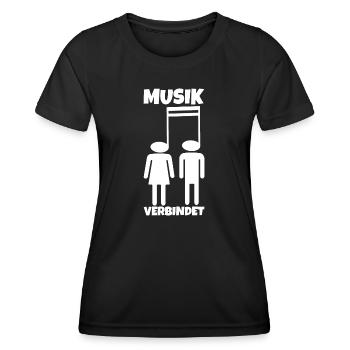 Musik verbindet - Frauen Funktions-T-Shirt - Schwarz - Vorne - AI Model Female 172 light (172cm)