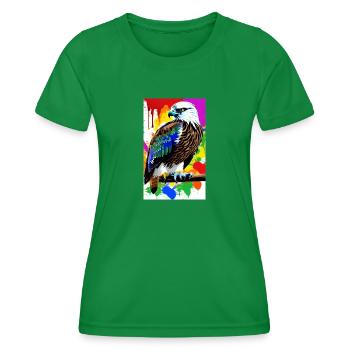 Aigle | Oiseaux | Liberté | Animaux - T-shirt sport Femme - vert - Devant - AI Model Female 172 dark (172cm)
