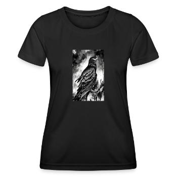 Aigle | Oiseaux | Liberté | Animaux - T-shirt sport Femme - noir - Devant - AI Model Female 172 light (172cm)