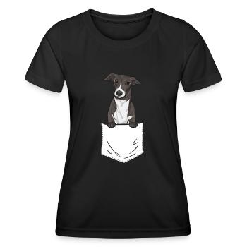 Italian Greyhound Greyhound Dogs - Women's Functional T-Shirt - black - Front - AI Model Female 172 light (172cm)