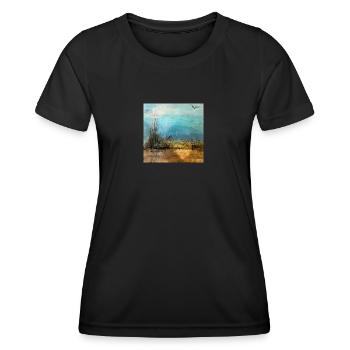 DIE WÜSTE - Frauen Funktions-T-Shirt - Schwarz - Vorne - AI Model Female 172 light (172cm)
