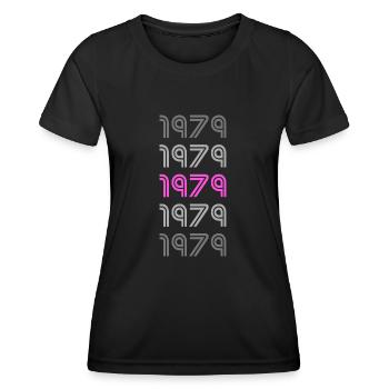 Style 1979 - Frauen Funktions-T-Shirt - Schwarz - Vorne - AI Model Female 172 light (172cm)