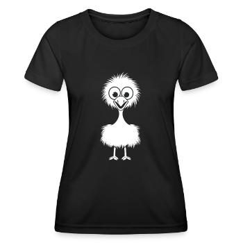 Strauß - Frauen Funktions-T-Shirt - Schwarz - Vorne - AI Model Female 172 light (172cm)