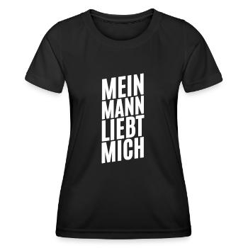 Mein Mann Liebt Mich - Frauen Funktions-T-Shirt - Schwarz - Vorne - AI Model Female 172 light (172cm)