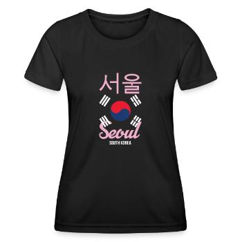 Séoul Corée Corée Corée Coréenne Ville K-Pop Rengain - T-shirt sport Femme - noir - Devant - AI Model Female 172 light (172cm)