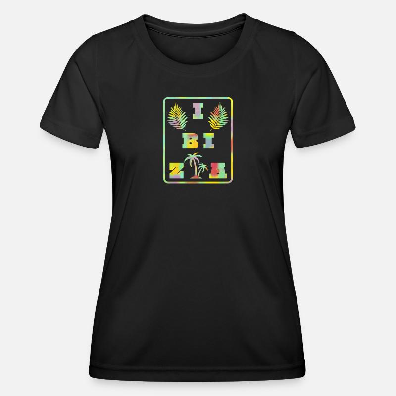 Ibiza logo for Eivissa fans - Women's Functional T-Shirt - black