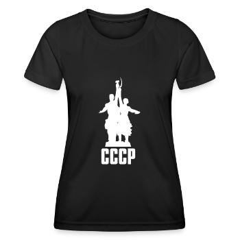 Arbeiter und Kolchosbäuerin Russland Russisch - Frauen Funktions-T-Shirt - Schwarz - Vorne - AI Model Female 172 light (172cm)