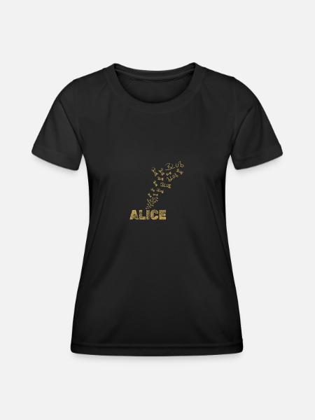 Regalo per Alice - Maglietta sportiva per donna - nero