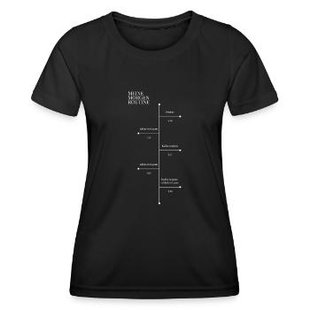 Morgenroutine Morgenmuffel - Frauen Funktions-T-Shirt - Schwarz - Vorne - AI Model Female 172 light (172cm)