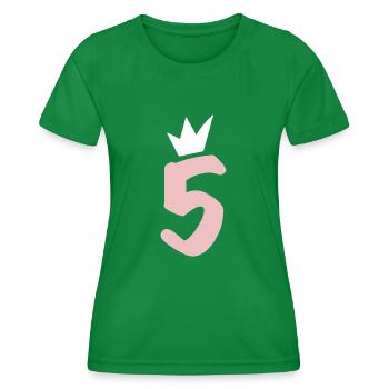 Fünf Geburtstag Mädchen Kindergeburtstag - Frauen Funktions-T-Shirt - Kelly Green - Vorne - AI Model Female 172 dark (172cm)