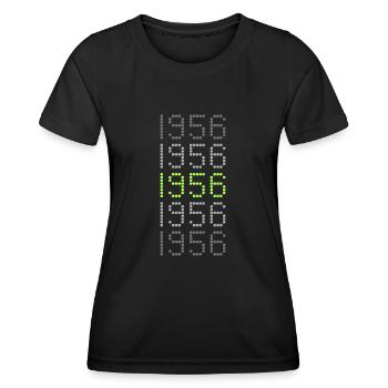1956 - Frauen Funktions-T-Shirt - Schwarz - Vorne - AI Model Female 172 light (172cm)