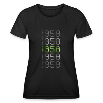 1958 1958 - Frauen Funktions-T-Shirt - Schwarz - Vorne - AI Model Female 172 light (172cm)