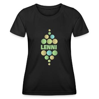 First name Lenni - Women's Functional T-Shirt - black - Front - AI Model Female 172 light (172cm)