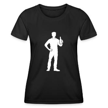 Bier Trinken Party - Frauen Funktions-T-Shirt - Schwarz - Vorne - AI Model Female 172 light (172cm)