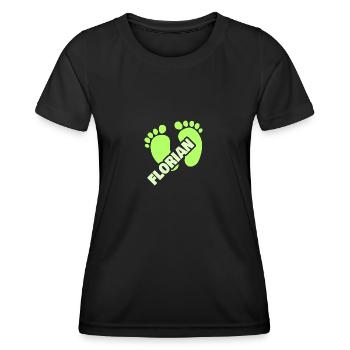 Geburt Florian - Frauen Funktions-T-Shirt - Schwarz - Vorne - AI Model Female 172 light (172cm)