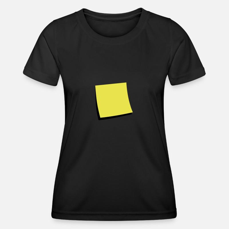 sticky note - add text - Women's Functional T-Shirt - black