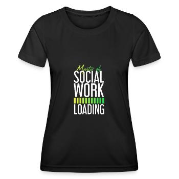 Travailleurs sociaux Travail social Travail social - T-shirt sport Femme - noir - Devant - AI Model Female 172 light (172cm)