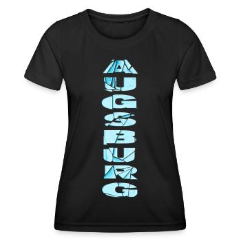 Augsburg Allemagne City Font Skyline Accueil - T-shirt sport Femme - noir - Devant - AI Model Female 172 light (172cm)