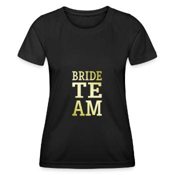 Équipe de la mariée - T-shirt sport Femme - noir - Devant - AI Model Female 172 light (172cm)