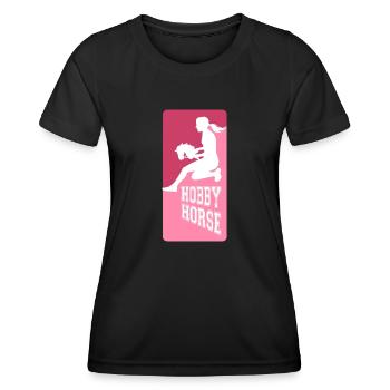 Cheval de loisir - Cheval de loisir - Équitation - Cadeau - T-shirt sport Femme - noir - Devant - AI Model Female 172 light (172cm)