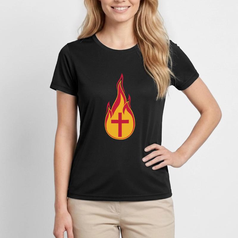 fire flames hot burn burned torch loder Women's Functional T-Shirt
