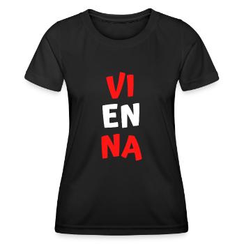 Vienna - Women's Functional T-Shirt - black - Front - AI Model Female 172 light (172cm)