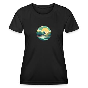 Landscape - Women's Functional T-Shirt - black - Front - AI Model Female 172 light (172cm)