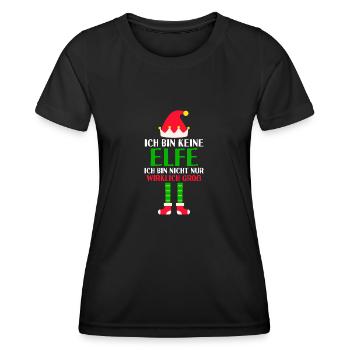 Weihnachten Elfe Elfen Geschenk - Frauen Funktions-T-Shirt - Schwarz - Vorne - AI Model Female 172 light (172cm)