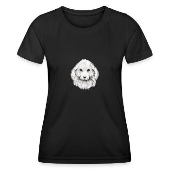 Rabbit in Comic Style - Women's Functional T-Shirt - black - Front - AI Model Female 172 light (172cm)