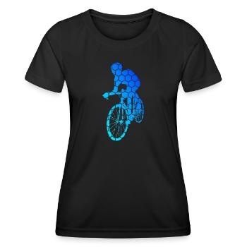 Rennrad Rennradfahrer Herren Rennradfahren - Frauen Funktions-T-Shirt - Schwarz - Vorne - AI Model Female 172 light (172cm)