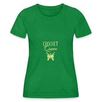 Crochet - T-shirt sport Femme - vert - Devant - AI Model Female 172 dark (172cm)