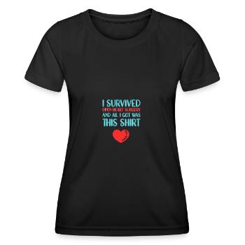Crise cardiaque Chirurgie cardiaque Chirurgie Hospital - T-shirt sport Femme - noir - Devant - AI Model Female 172 light (172cm)